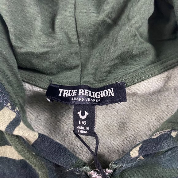 SOLD-True Religion Core Zip Up Camo Hoodie Men's Large - Picture 7 of 13